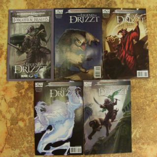 LEGEND OF DRIZZT 1   5 IDW variant set 110 Comics RI rare htf WOTC D 