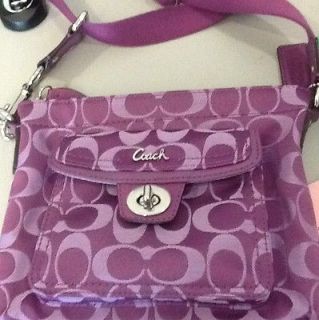   Signature Purple Plum Pocket Swingpack Sling Messenger Bag Cross Body