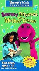 Barney Rhymes With Mother Goose, Very Good VHS, Bob West (IV), Julie 