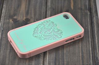 Fashion cute green heart Hard Cover Skin case for iPhone 4/4S + Screen 