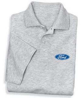 Polo Golf Shirt * Blue Ford Logo Tee Shirt Gray T shirt