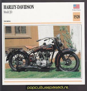 1928 HARLEY DAVIDSON MODEL JD Atlas Motorcycle CARD