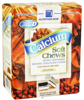 Buy Nutrition Now   Calcium Soft Chew Chocolate   75 Chew(s) at 