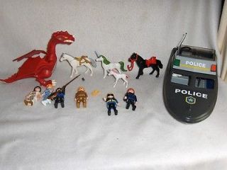 Assorted Playmobil Figures People Dragon Boat Unicorn Horses & some 