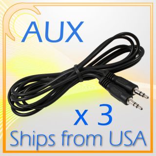 3X 3.5MM M/M AUX AUXILIARY CABLES CORD CAR AUDIO STEREO IPHONE IPOD 
