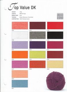 James C Brett Top Value DK Knitting Yarn / Wool 100% acrylic more 
