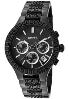 DKNY NY8316 Watches,Womens Chronograph Black Crystal Black Stainless 