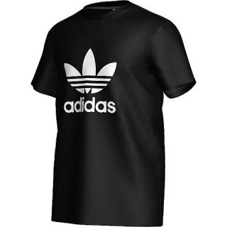 Adidas Herren T Shirt Trefoil, schwarz/weiß schwarz/weiß im 