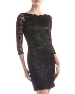 Lace Scallop Shift Dress   Last Call by Neiman Marcus