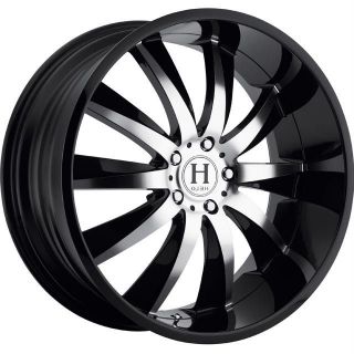 20 inch Helo HE851 black wheels rims staggered 5x115
