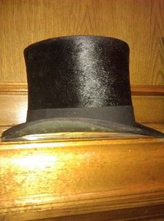 Authentic Vintage Victorian Antique Dickens Era Top Hat   Steam punk 