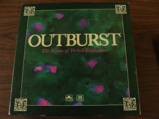 Outburst Game of Verbal Explosions 1988 Golden Board Game Complete