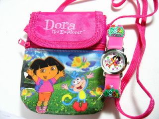 New DORA the explorer Kids 3D Watch & Shoulder Bag NEW 