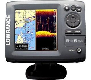 LOWRANCE Elite 5 DSI Fishfinder/Chartplotter GPS DEPTH FINDER ~ FAST 