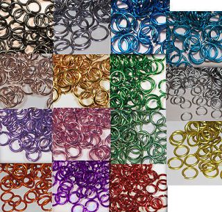   16 ID Aluminum JUMP RINGS CHOOSE COLOR Saw Cut chainmail chain mail