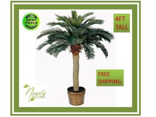   Silk palm tree fake plants home office Artificial house flower plant
