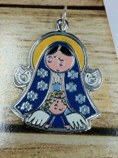 Virgencita Plis   Virgen de Guadalupe Silver Plated Medal with Chain