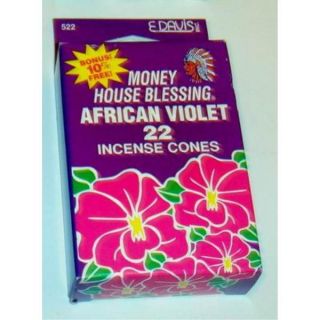 Wholesale 22 Pack Incense Cones African Violet Flavor (SKU 754771 