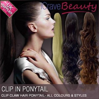 Clip in Ponytail Hair Extension Piece   Reversible Claw Clip