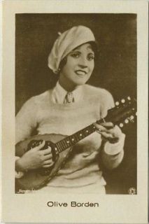 OLIVE BORDEN 1930s Hansom Movie Star Tobacco Card