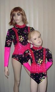 OUTRAGEOUS PINK Leotard Gymnastics Dance Costume CS