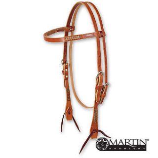 Rawhide Laced Browband Headstall Martin Saddlery Herman Oak Stainless 