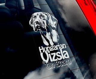   Window Sticker   Hungarian Vizsla Magyar Dog Sign  n.collar/harness