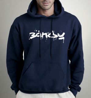 BANKSY GRAFFITI ARTIST TAG SIGNATURE HOODIE ALL SIZES ALL COLOURS 