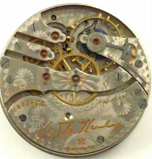 Hampden 16 size Pocket Watch Movement   Spare Parts / Repair