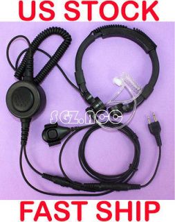 Military Tactical Throat Mic Headset/Earpie​ce For Midland Radio LXT 