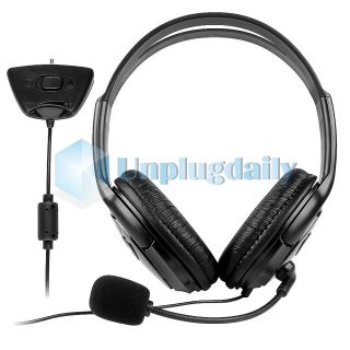 Black Headset With Noise Canceling Microphone For Xbox 360 Live