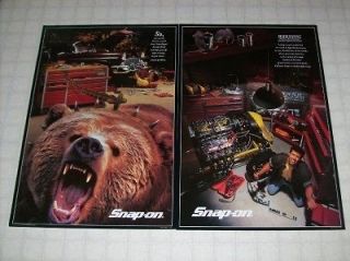 Snap On Tools 55 Chevy/Grizzly Bear & Street Rod/Mouse Posters IMCA 