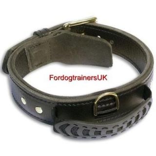 New Leather Agitation Dog Collar with Handle  C33
