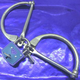 Vintage *ABUS* handcuffs padlock locks and keys Germany
