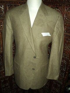   44R Wool WIMBLEDON BLAZER Sport Coat Jacket mens Golden tan highlights