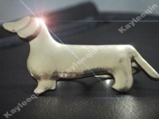 Fab Gold Sausage Dog Puppy Double Finger Duster Knuckle Ring Top