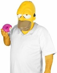 Adult Homer Simpson Mask Halloween Holiday Costume Party