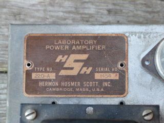 Hermon Hosmer Scott 220 a Laboratory power amplifier amp H.H. Scott 