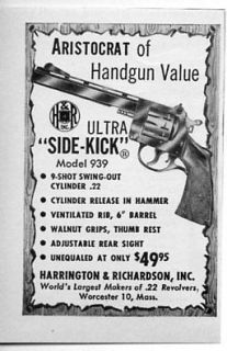 1958 Vintage Ad H&R Harrington & Richardson Ultra Side Kick Model 939 