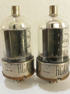   RCA 6146 transmitting tubes(Hickok TV 7D/U tested @ 51, 53 min35