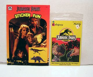 1990s Jurassic Park Lot of 2 Activity Book/Magazine  Unused (L7460)