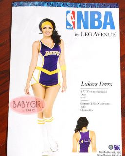 LEG AVENUE NBA LA LAKERS PLAYER DRESS ADULT COSTUME + KNEE HIGH SOCKS 