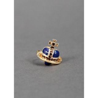 Vivienne Westwood Jewellery Diamante Heart Ring Gold/Navy