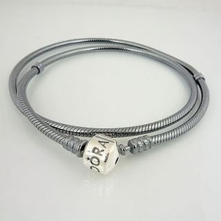 Authentic Pandora Oxidised S/Silver Clasp Necklace 50cm