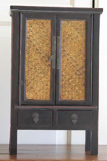 Newly listed 013 CHINESE TIN JIN CABINET 15 MINIATURE　ELM