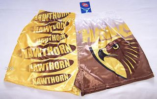 Hawthorn Hawks AFL Mens Satin Boxer Shorts Size XL New