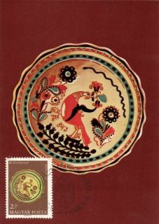 Hungary postcard Pecs Zsolnay porcelain Platter 159150