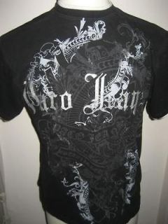 Paco Jeans Denim Company Black Silver Ringer T Shirt L Mint