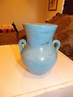 Handmade Ceramic Pottery Vase with Double Handles 6 1/4 Inches Tall