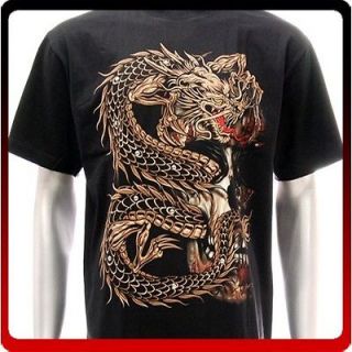 sc1 Survivor Chang 3D T shirt Sz S Tattoo Stud Skull Demon Dragon RYU 